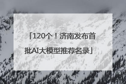 120个！济南发布首批AI大模型推荐名录