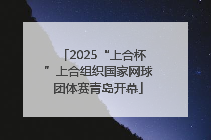 2025“上合杯”上合组织国家网球团体赛青岛开幕
