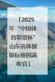 2025年“中国体育彩票杯”山东省体操锦标赛圆满收官