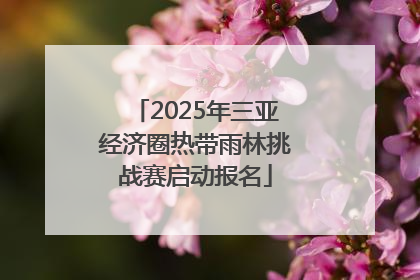 2025年三亚经济圈热带雨林挑战赛启动报名