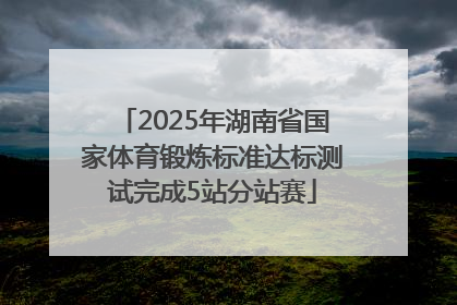 2025年湖南省国家体育锻炼标准达标测试完成5站分站赛