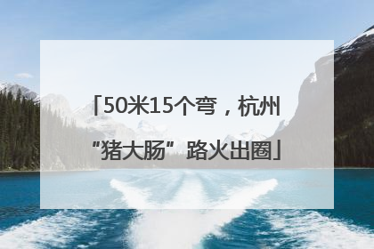 50米15个弯，杭州“猪大肠”路火出圈
