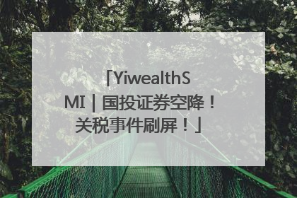 YiwealthSMI｜国投证券空降！关税事件刷屏！